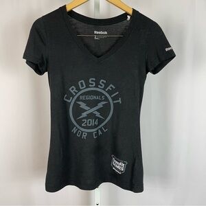 Reebok Small Crossfit Games NorCal Regionals 2014 V Neck Graphic Tee Shirt